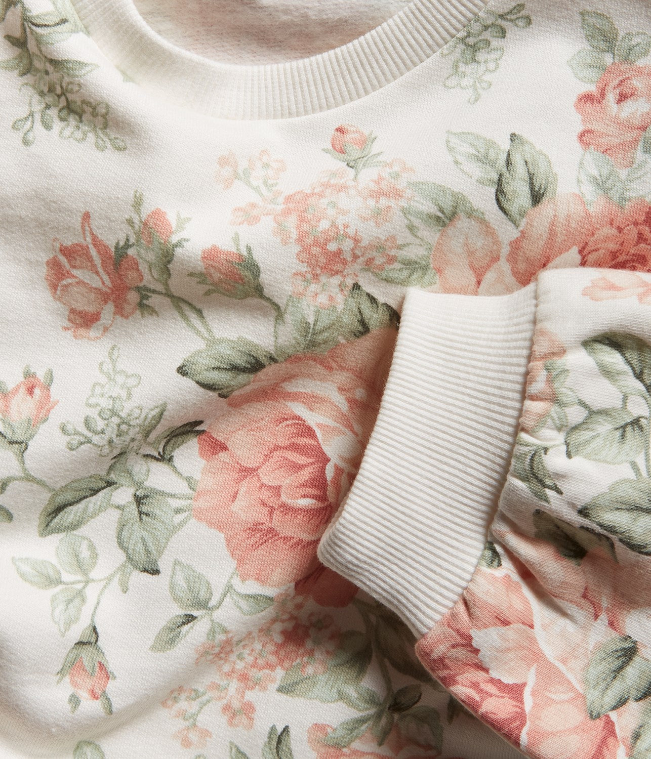 Flower print online sweatshirt