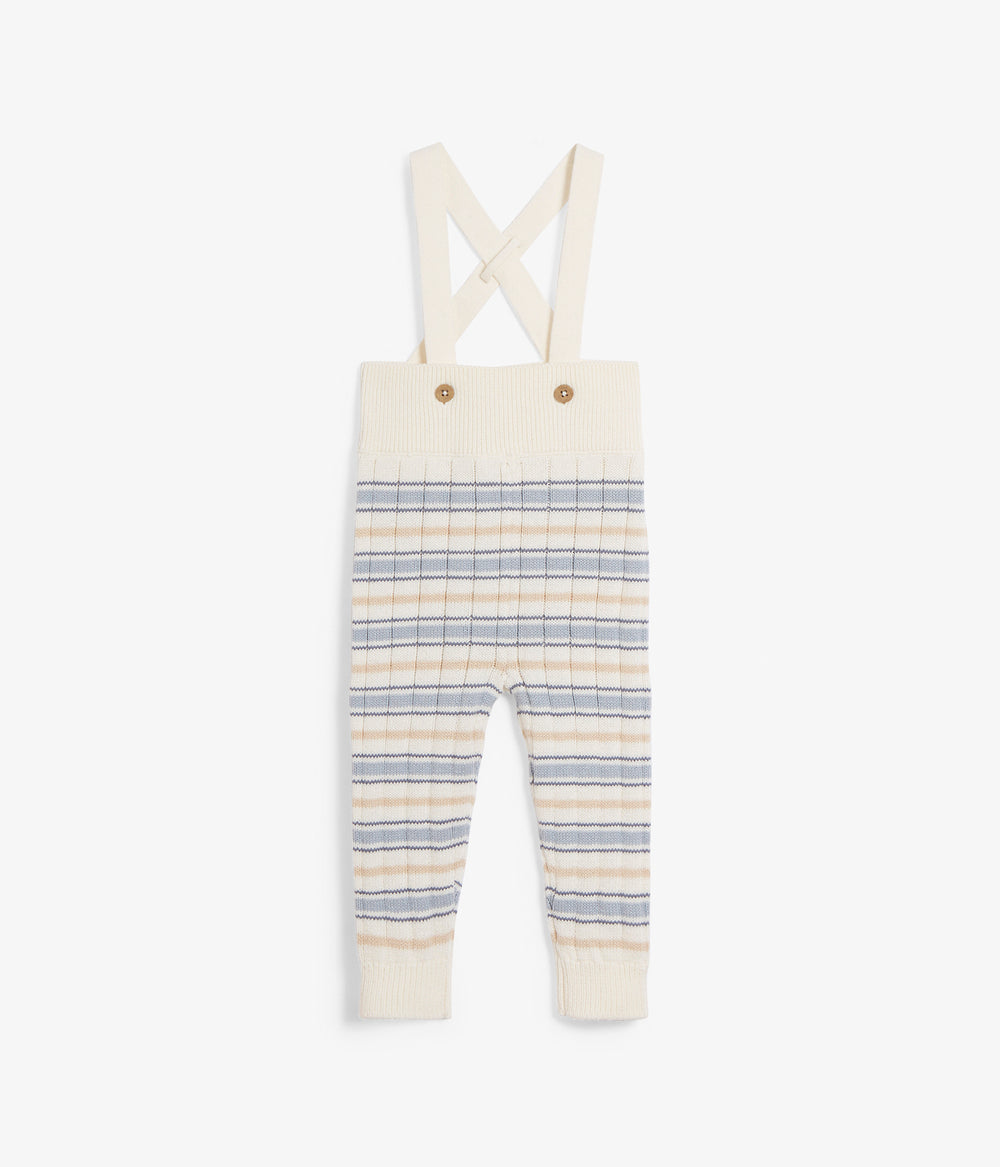 Striped store suspender pants