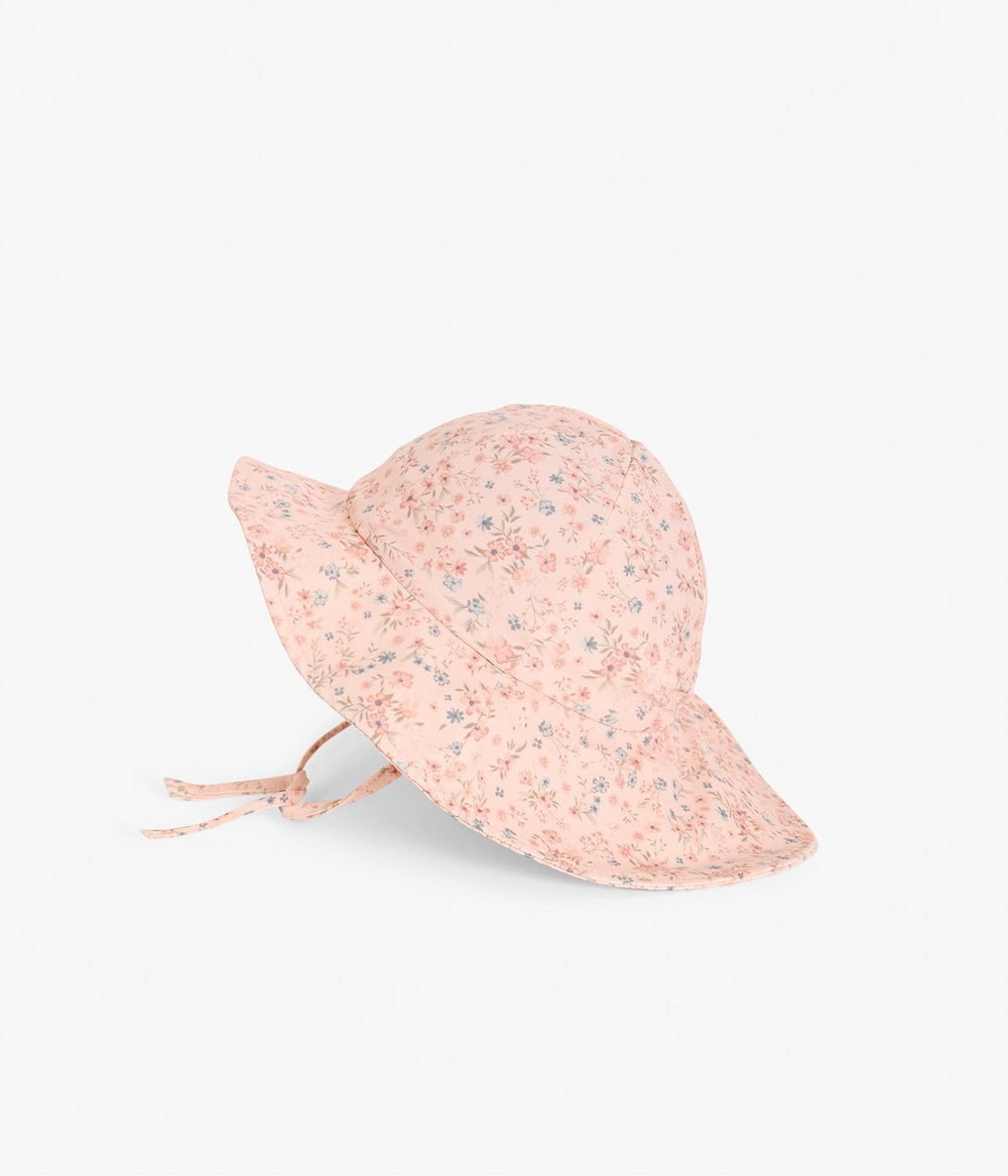 Baby & kids pink floral UV sun hat –
